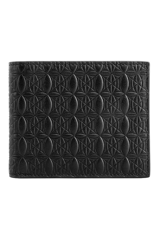 CC Monogramm Wallet mit geprägtem OLAKALA-Muster, sechs Kartenfächern, einem Geldscheinfach und OLAKALA-Logo innen. Maße: 11 cm x 9 cm.