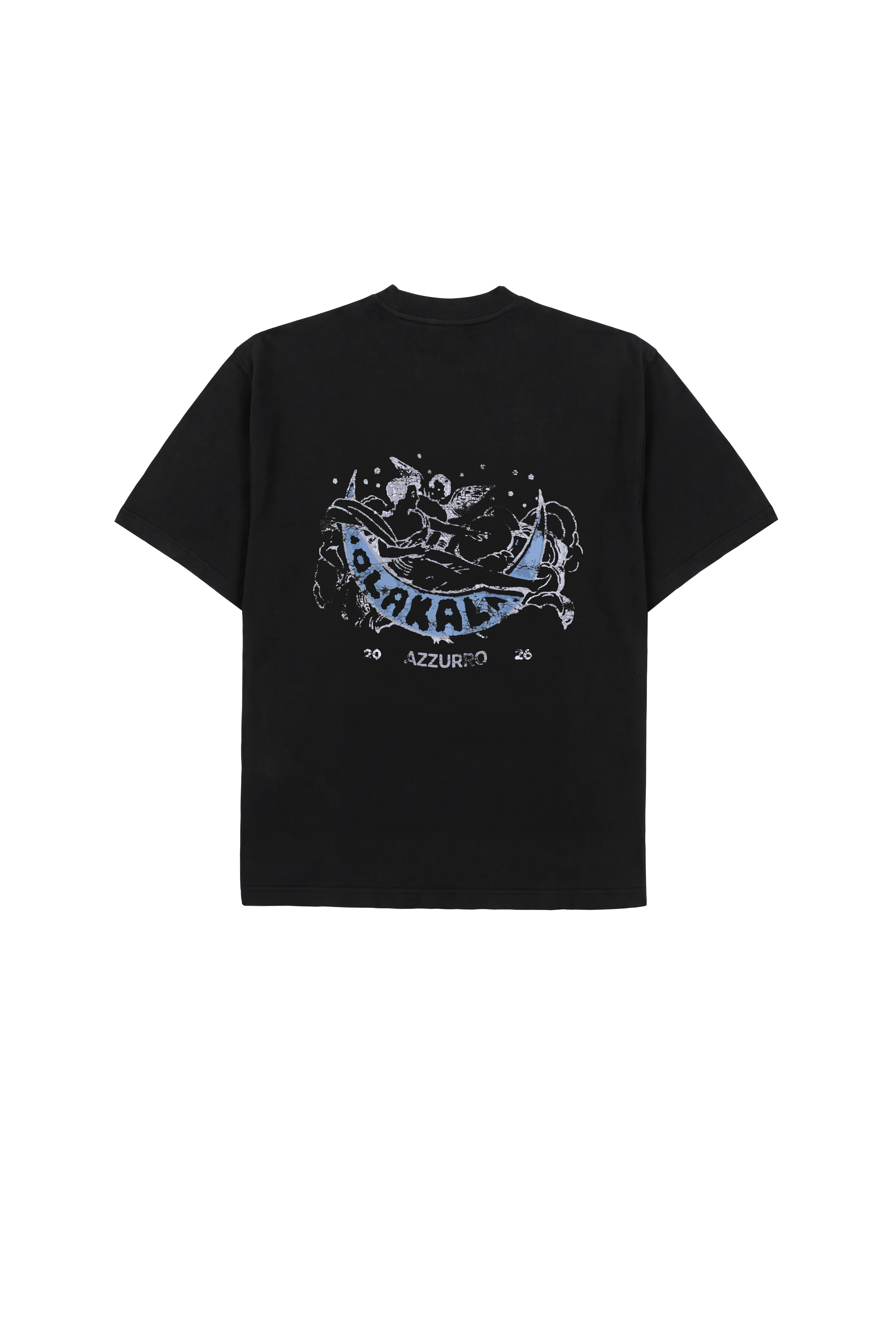 トップス soor ploom angel tee azul 4y Azzurro Angel T-Shirt Black – OLAKALA