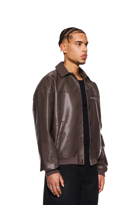 CC Leather Jacket Brown