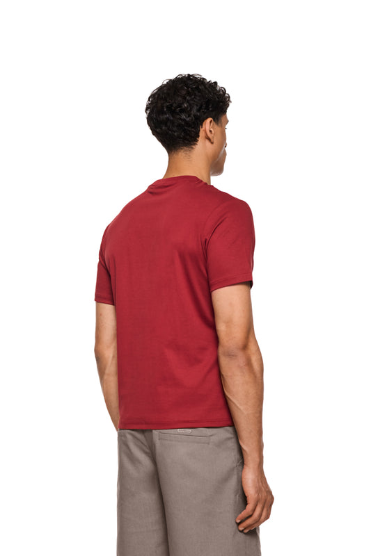 Pangea T-Shirt Sun mit glatter Oberfläche, Rippkragen und mittigem Pangea Grafik Siebdruck. Schmale Passform, unisex, ideal für warme Tage.