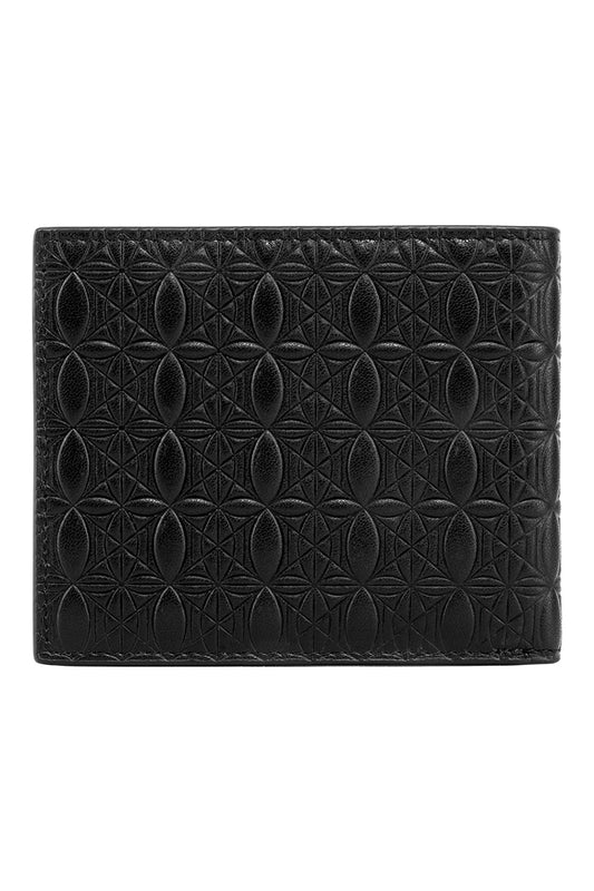 CC Monogramm Wallet mit geprägtem OLAKALA-Muster, sechs Kartenfächern und einem Geldscheinfach, rechteckig mit Monogramm-Design.