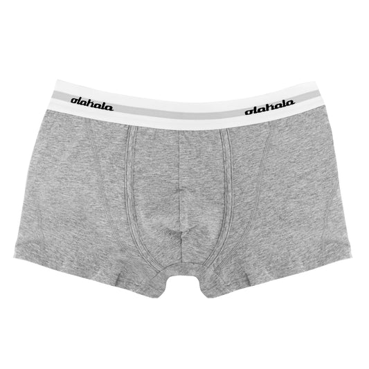 Graue CC Boxershorts im 3er Pack mit elastischem Bund und eingewebtem Logo, im Trunk-Schnitt, exklusiv im offiziellen OLAKALA® Onlineshop erhältlich.
