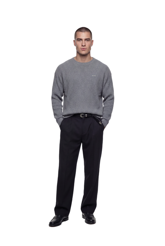 CC Core Rib Knit Sweater Grey