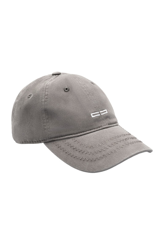 CC Icon Cap Dark Gray, unstructured baseball cap with embroidered OLAKALA logo CP/C3, adjustable with a metal clip, six panels, and a curved brim.