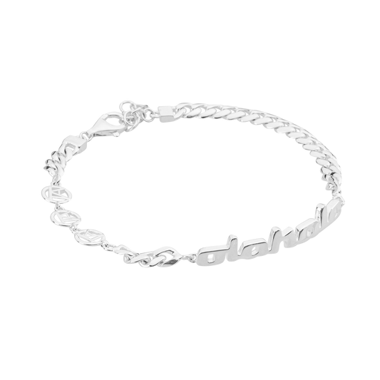 CC Logo Bracelet Silver coated