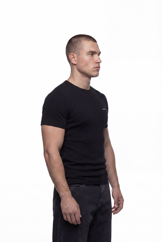CC Core Slim Rib T-Shirt Black