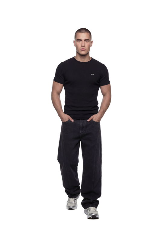 CC Core Slim Rib T-Shirt Black