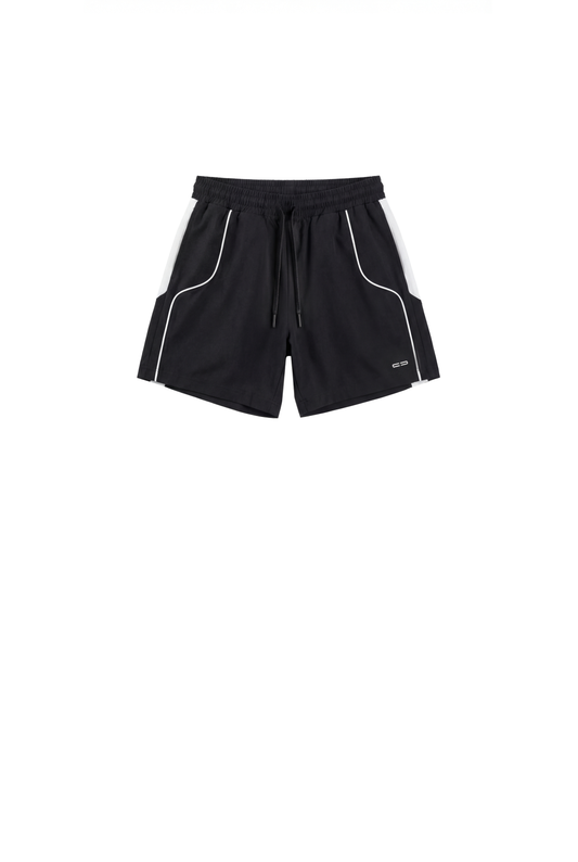 0asis Swim Shorts Black mit weißen Seitenteilen, elastischem Bund, Kontrasteinsätzen, seitlichen Taschen und dezentem Logo. Ideal für Sport, Pool und Strand.
