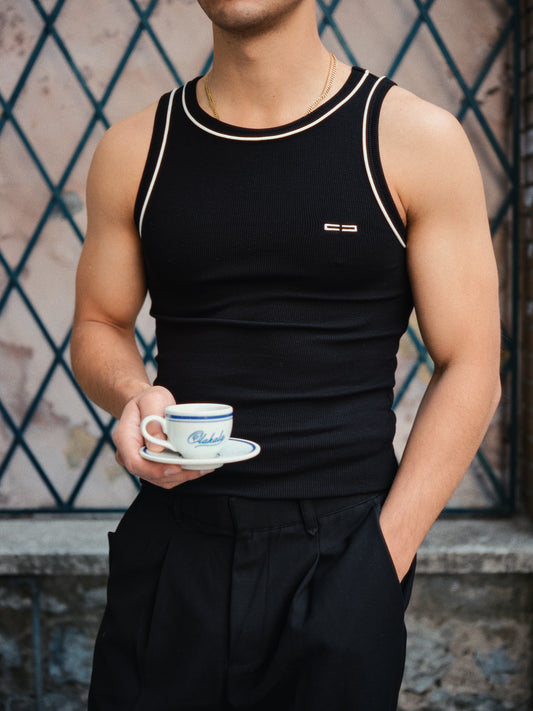 Contrast Tanktop Black