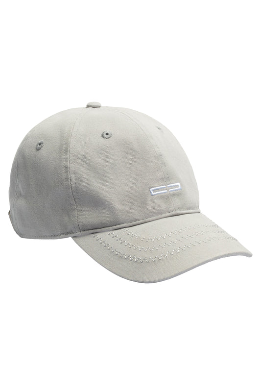 CC Icon Cap Light Gray, Baseballcap mit gesticktem OLAKALA Logo vorne, verstellbar mit Metallclip hinten, Einheitsgröße.