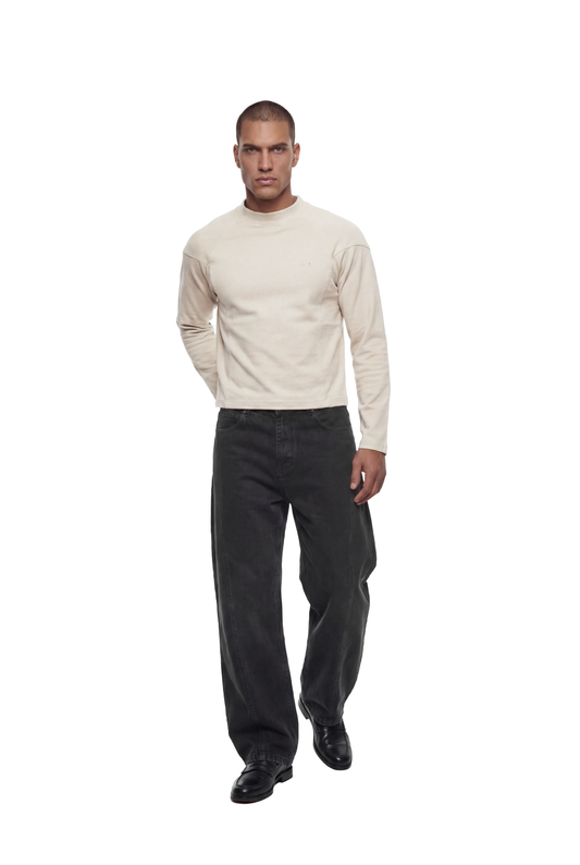 Ribbed Longsleeve beige