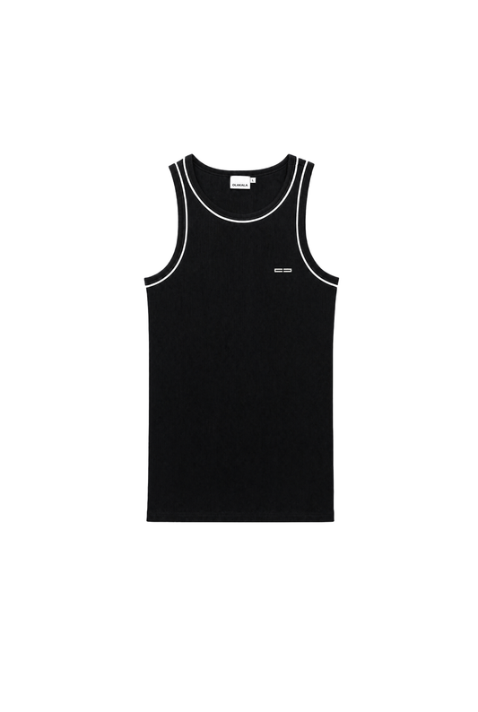 Contrast Tank Top Black