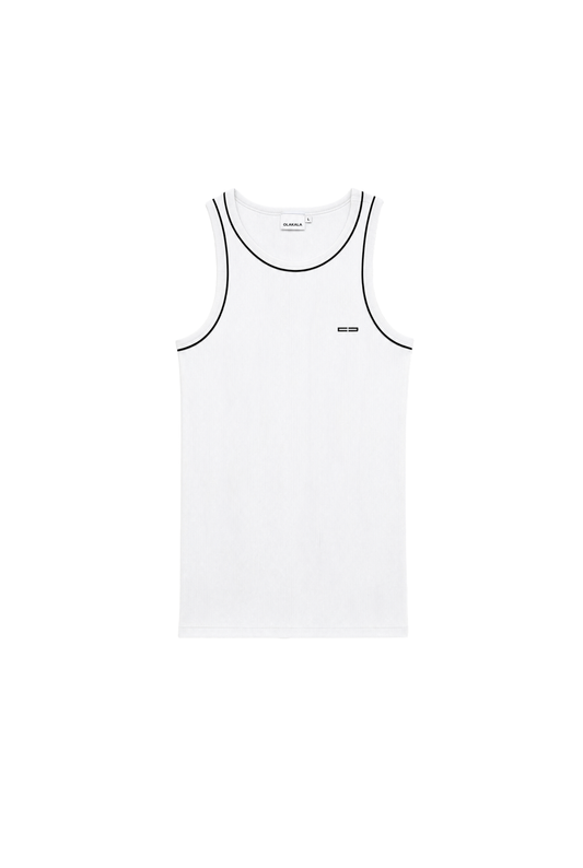 Contrast Tank Top White