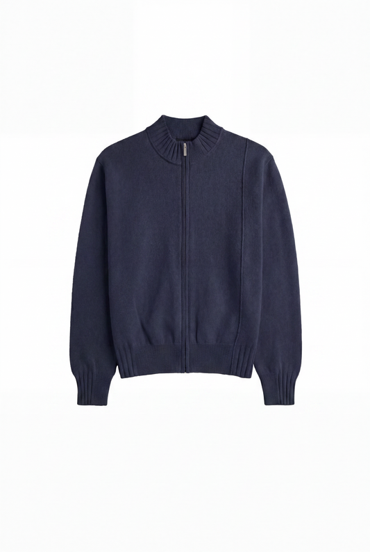 Summer Knit Jacket Navy Blue