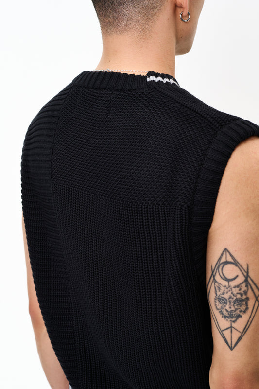 CC Knit Vest Black 