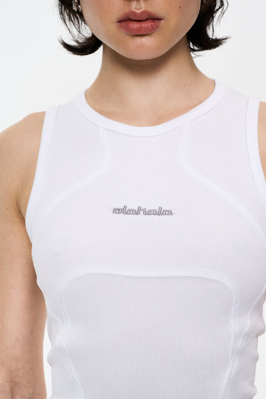 CC Anatomy Tank Top Cropped White 