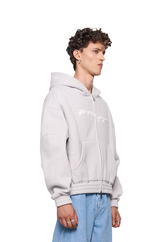 Elysium Zip Hoodie Light Gray 