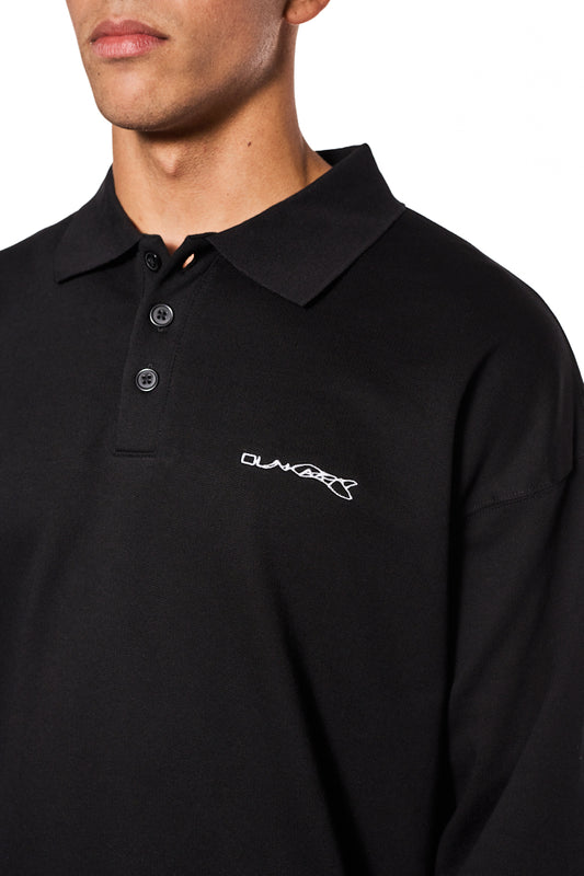 Synergy Polo Long Sleeve Shirt Black 