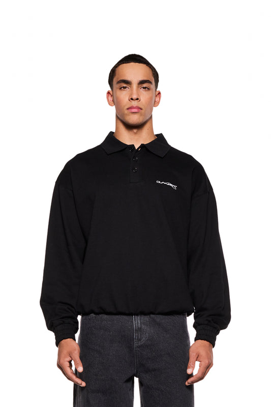 Synergy Polo Long Sleeve Shirt Black 