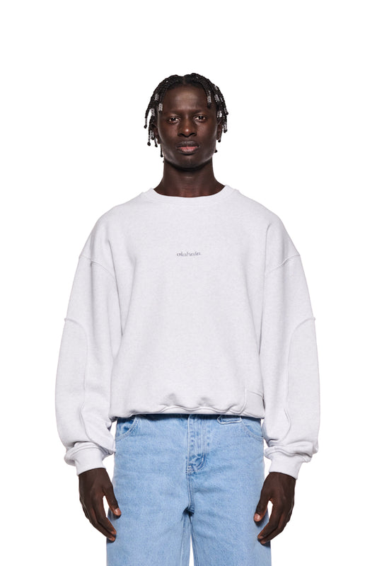 CC Sweater Gray Melange with back print 