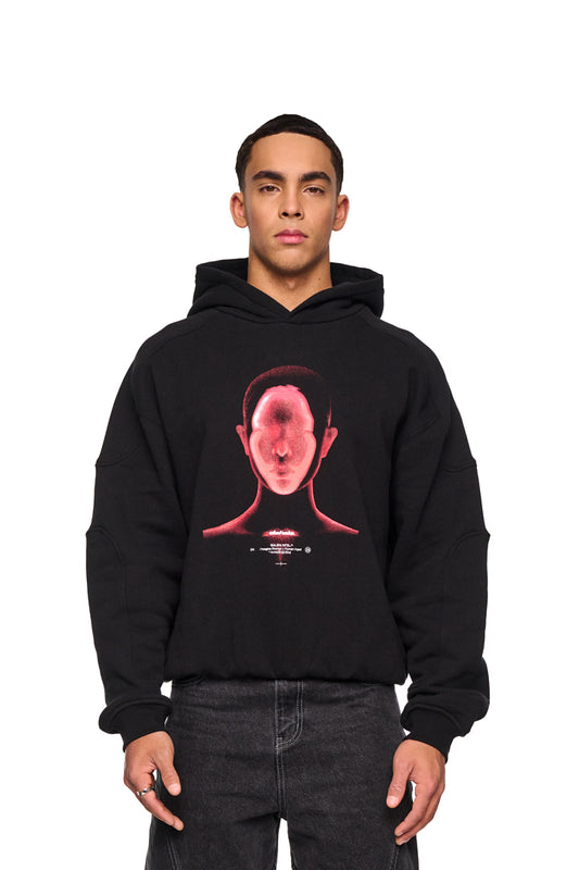 ALIEN INTEL Mask Hoodie Red