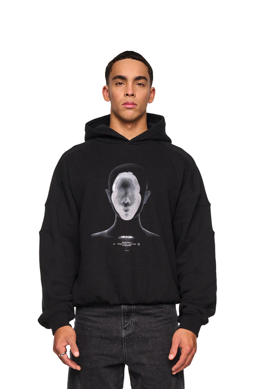 ALIEN INTEL Mask Hoodie Gray