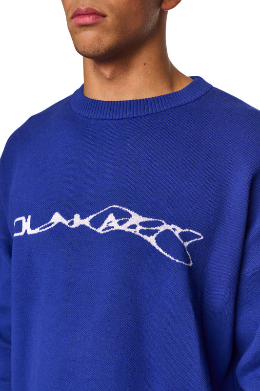 Alien Intel Knit Sweater Blue 