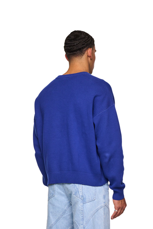 Alien Intel Knit Sweater Blue