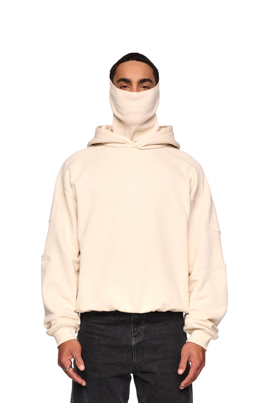 Discreet Mask Hoodie Beige 