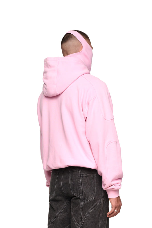 Discreet Mask Hoodie Pink 