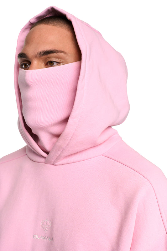 Discreet Mask Hoodie Pink 