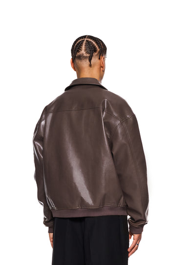 CC Leather Jacket Brown