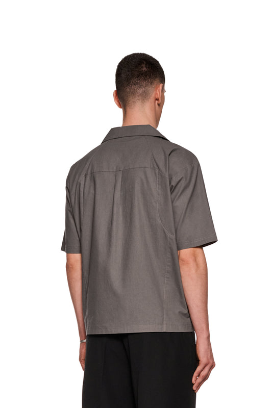 Layered Short Sleeve Shirt Gray