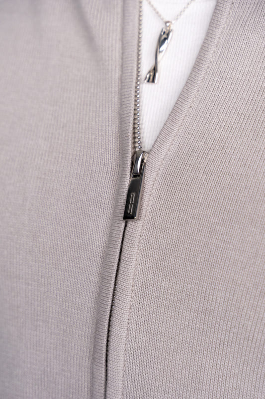 Summer Knit Jacket Light Gray