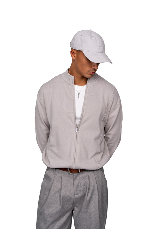 Summer Knit Jacket Light Gray