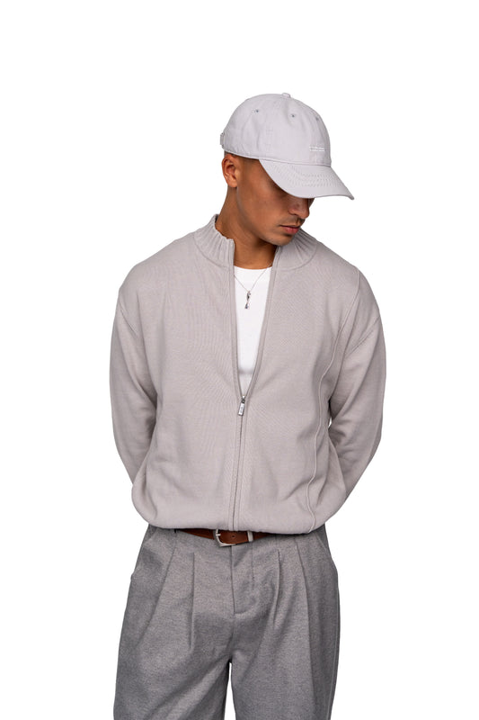 Summer Knit Jacket Light Gray