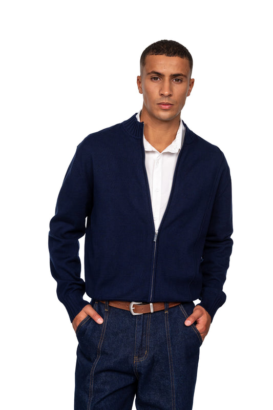 Summer Knit Jacket Navy Blue