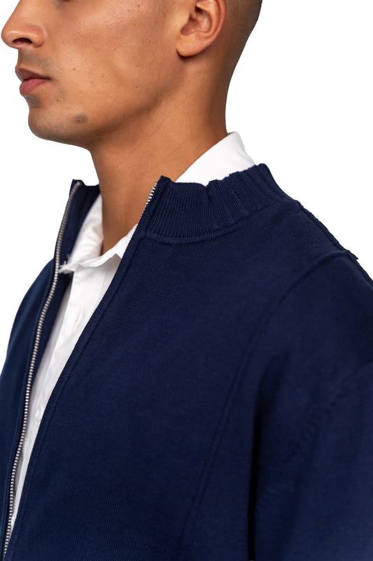 Summer Knit Jacket Navy Blue