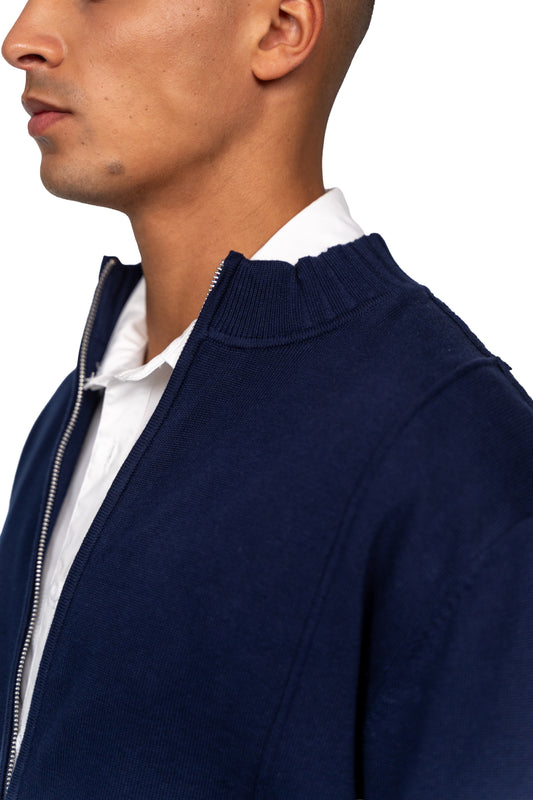 Summer Knit Jacket Navy Blue