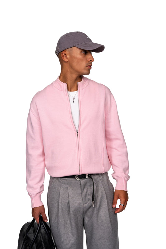 Summer Knit Jacket Pink