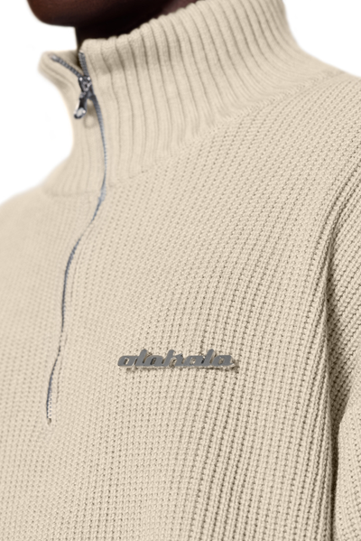 CC Knit Halfzip Beige