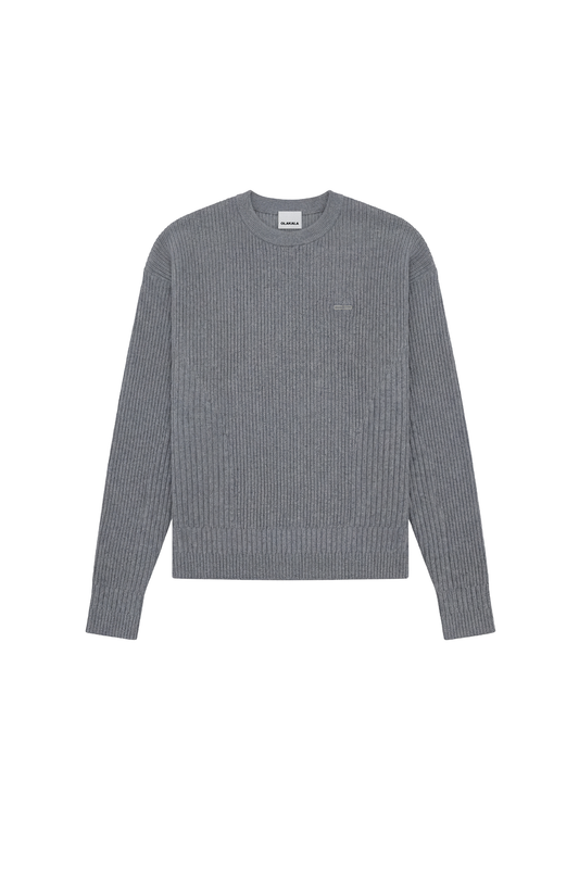 CC Core Rib Knit Sweater Grey