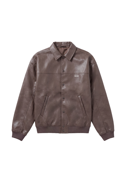 CC Leather Jacket Icon Brown