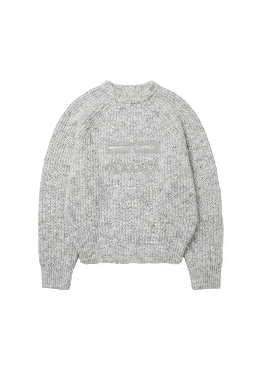 Fuzzy Knit Sweater Grey