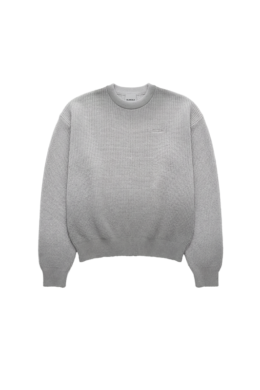 Void Knit Sweater Light Gray