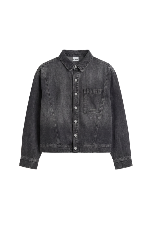 0asis Denim Overshirt Black