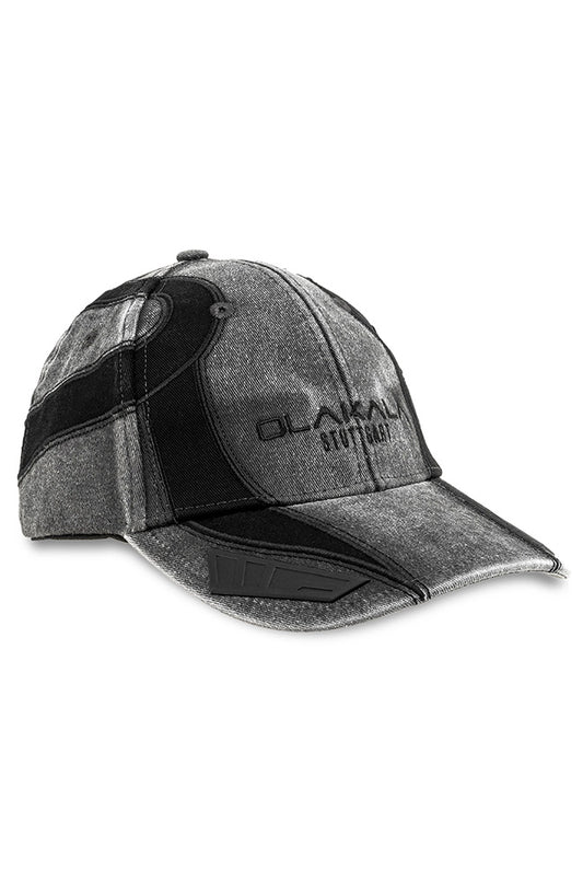 Synergy Motocross Cap mit OLA KALA-Stickerei, verstellbarem Riemen und Kontrast-Einsätzen, im „Washed look“, Gummi-Patches auf dem Schirm, Einheitsgröße.
