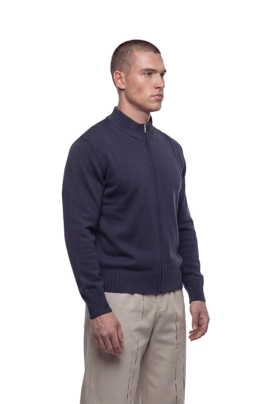 Summer Knit Jacket Navy Blue