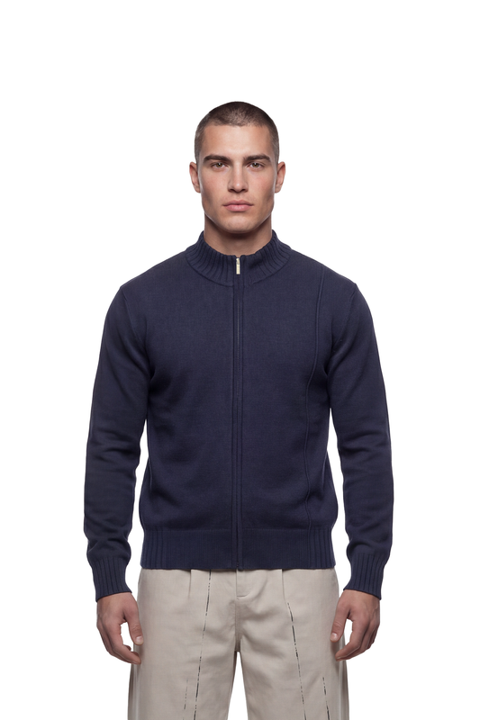 Summer Knit Jacket Navy Blue