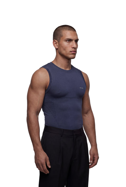 Compression Tank Top Navy Blue